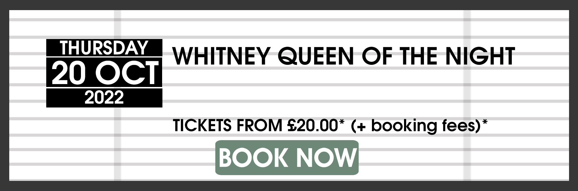 20.10.22 whitney BOOK NOW