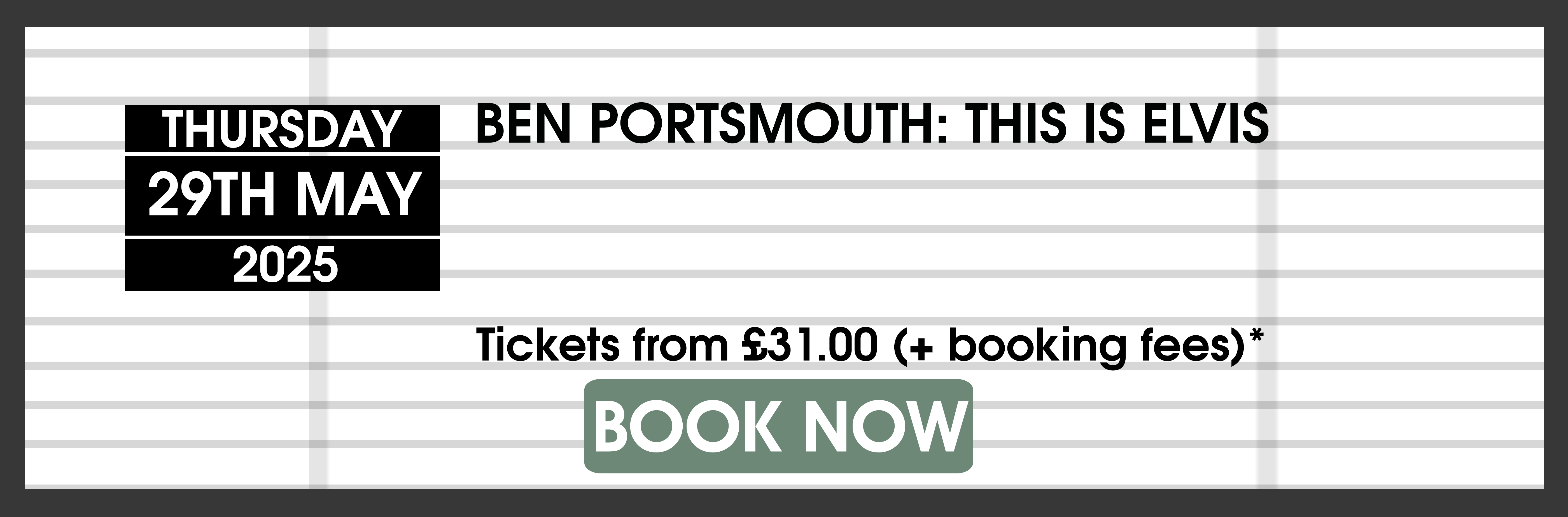 Ben Portsmouth book tickets