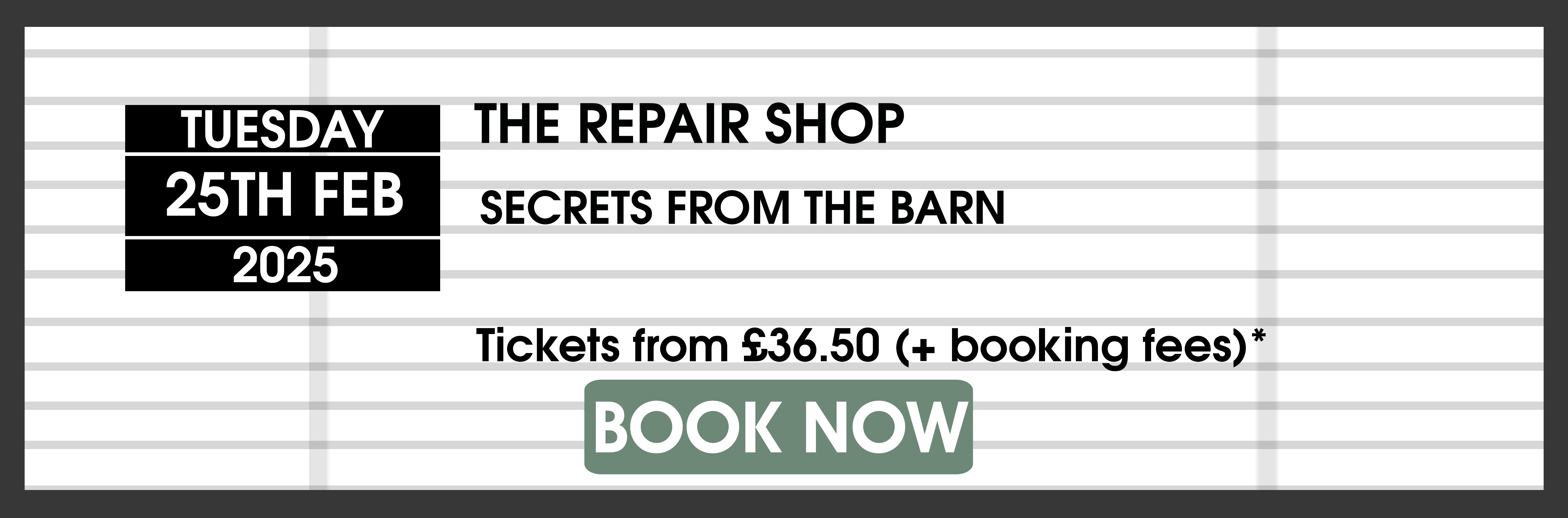 Repair Shop Live Book TIckets