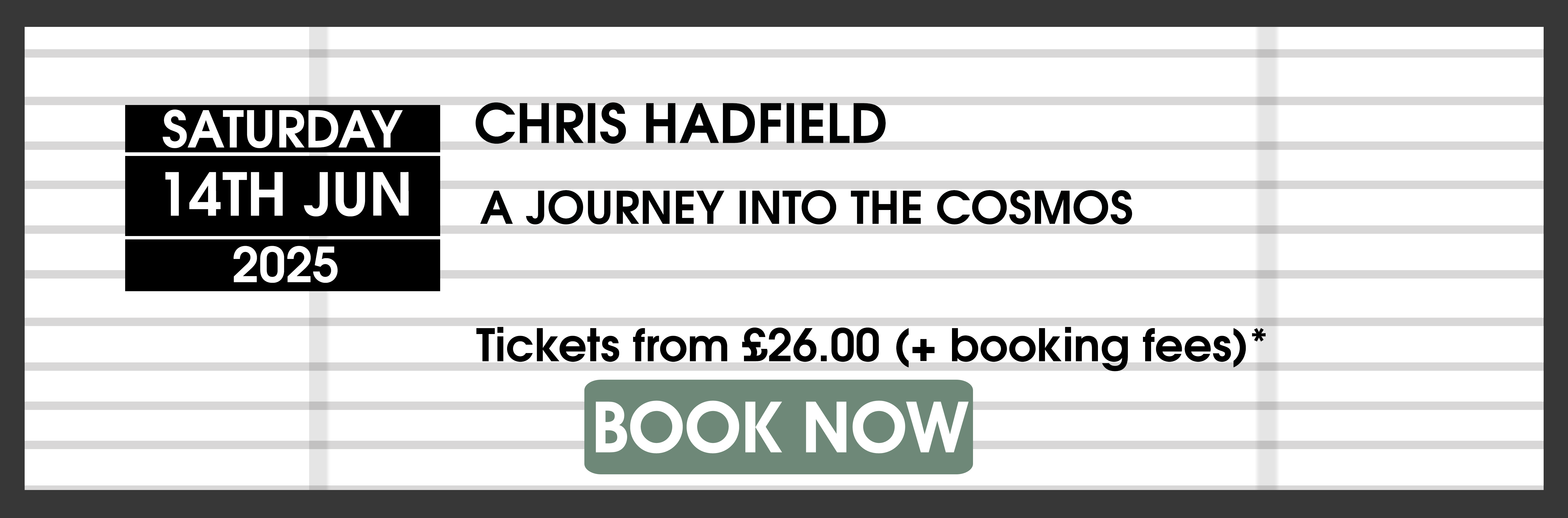 Chris Hadfield Book Tickets