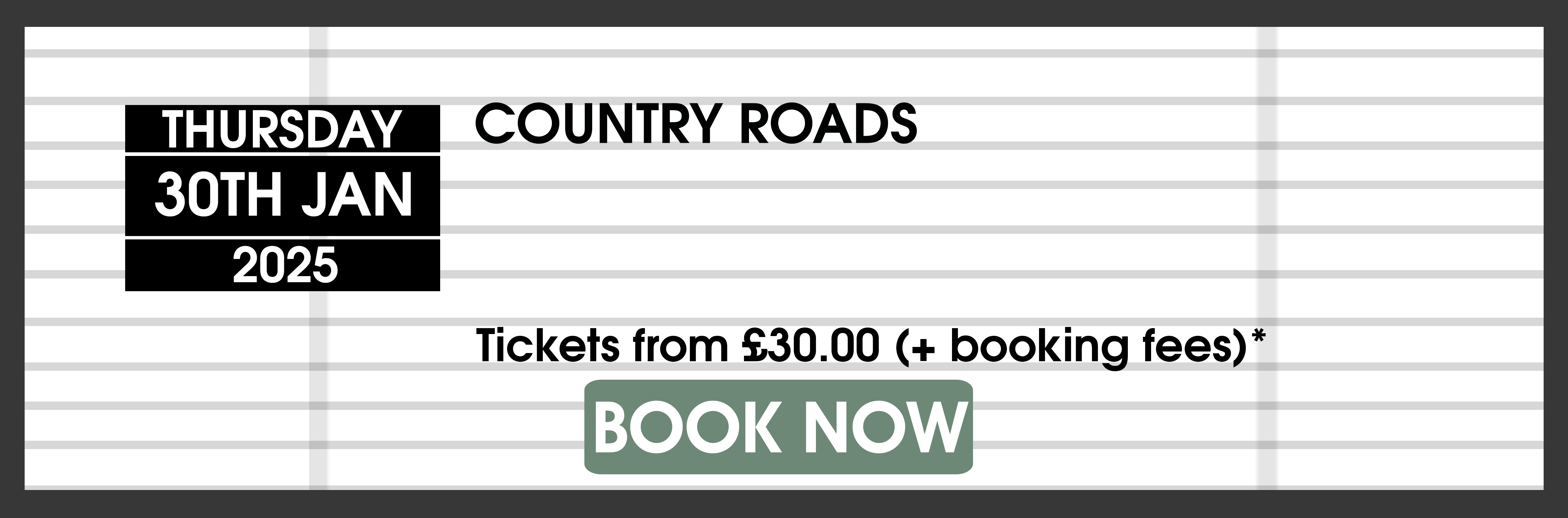 Country Roads book tickets