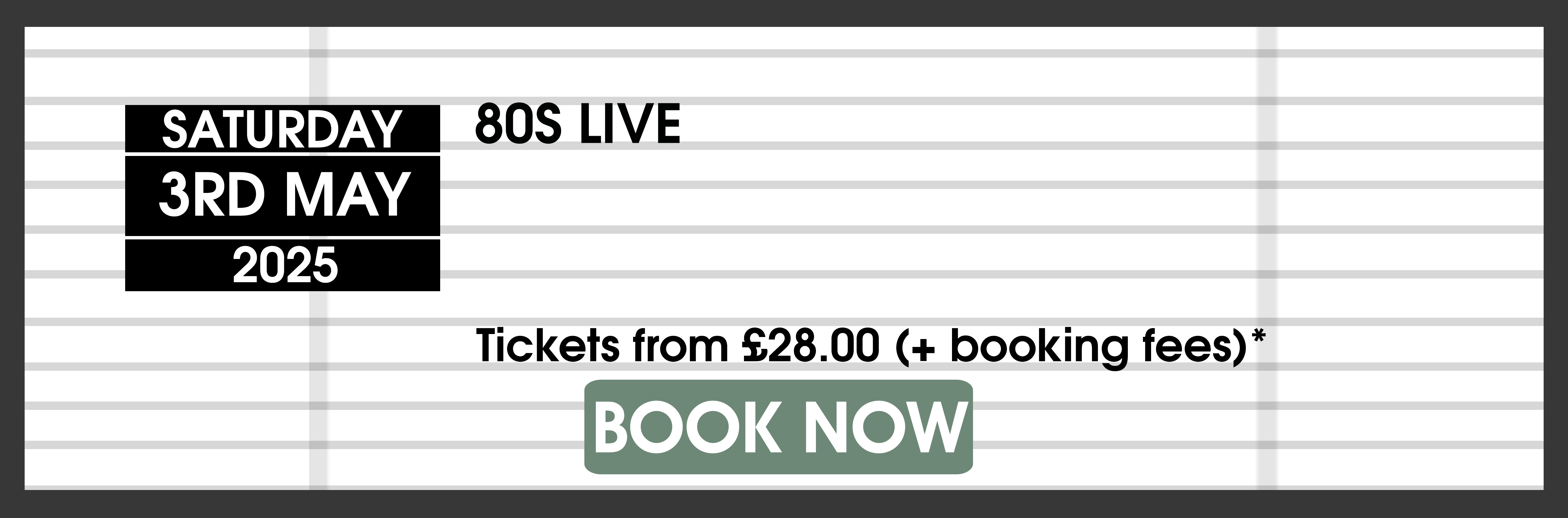 03.05.25 80s Live - BOOK NOW