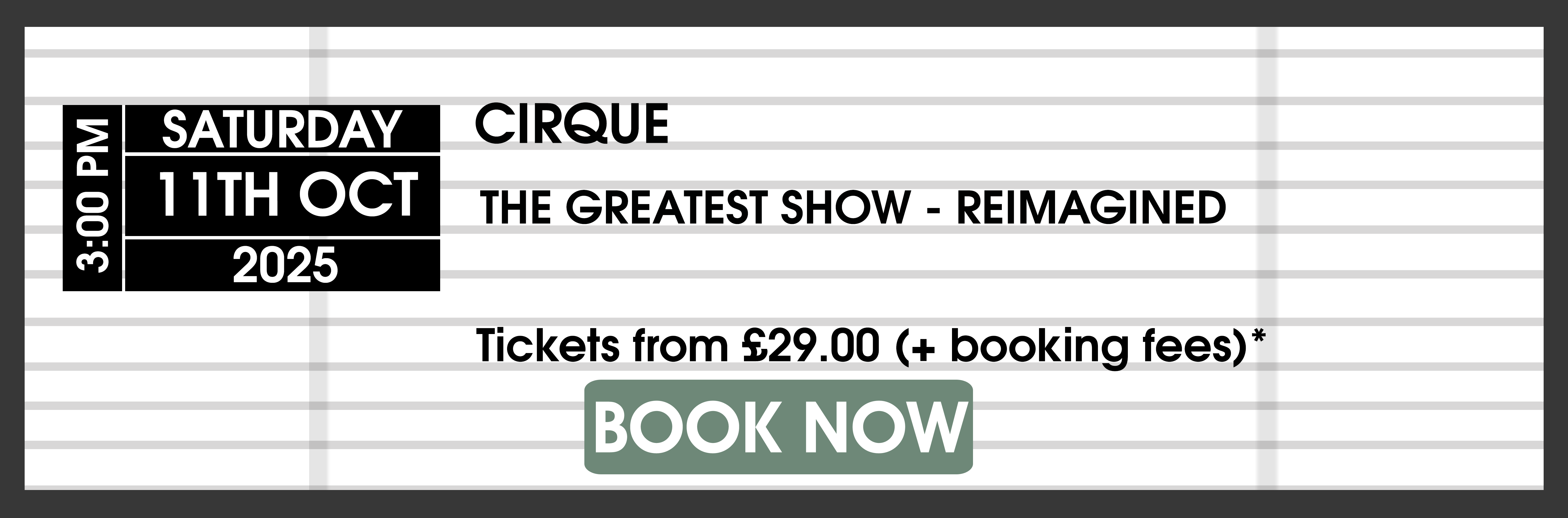 Cirque 3pm book tickets